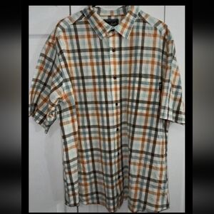 Woolrich Mens Short Sleeve Button Up Multi color Plaid